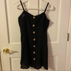 Urban Outfitters Button Strappy Linen Dress XS